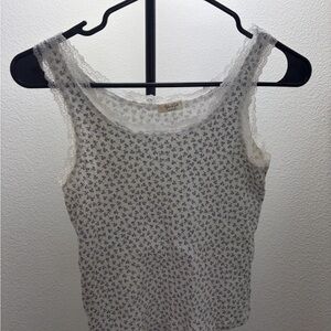 John Galt White and Purple Floral Pj Set